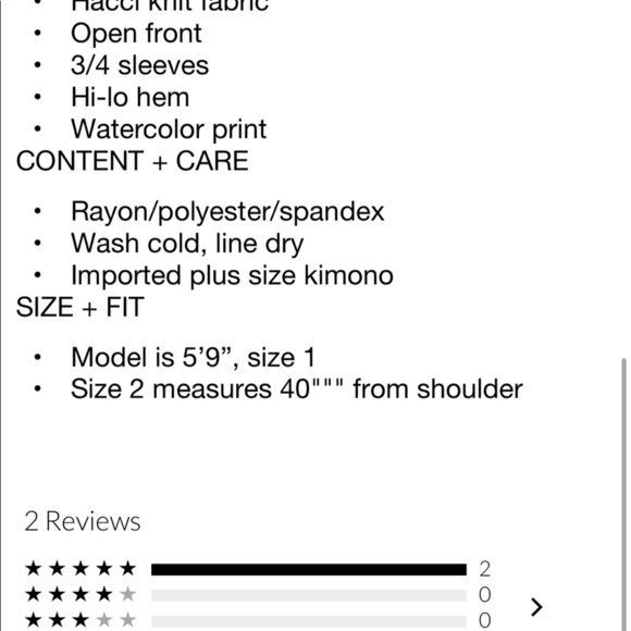 Nwt Torrid Watercolor Hacci Kimono - Picture 4 of 4